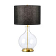 Orb 1 Light Table Lamp (Complete with Black Shade) Aged Brass