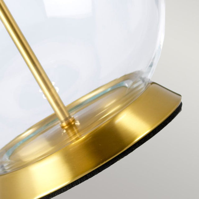 Orb 1 Light Table Lamp (Complete with Black Shade) Aged Brass