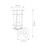 Ordrup 1 Light Wall Light - Comet Lighting