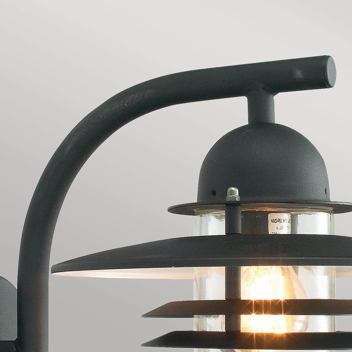 Oslo 1 Light Wall Lantern - Black - Comet Lighting