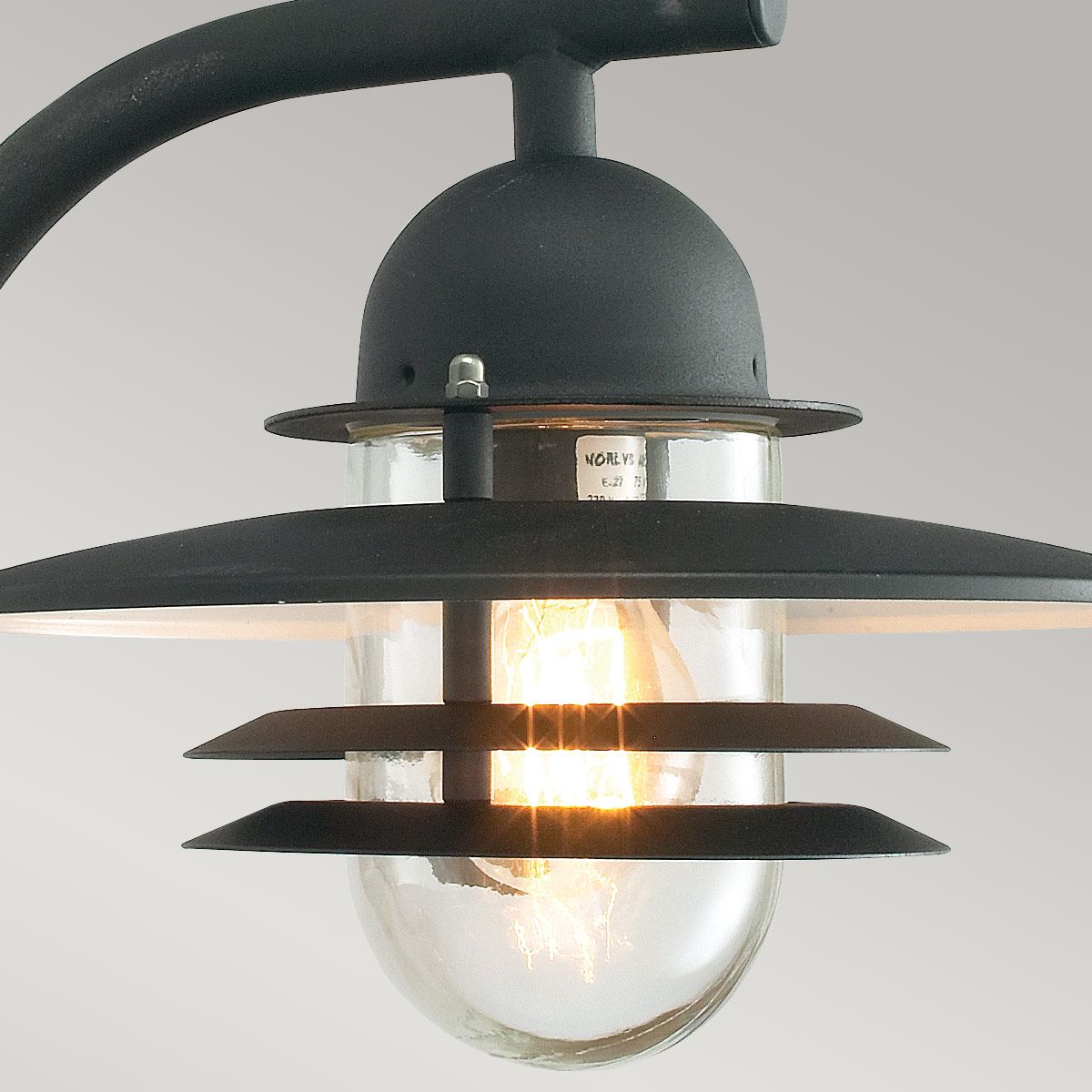 Oslo 1 Light Wall Lantern - Black - Comet Lighting