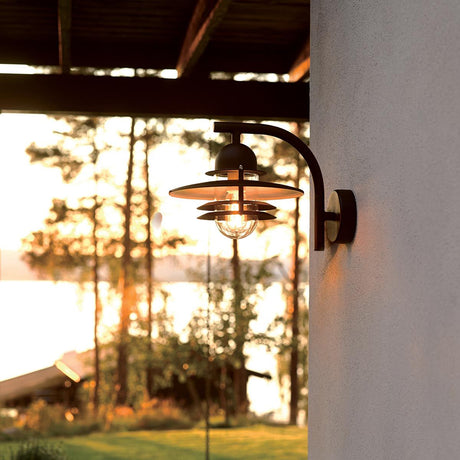 Oslo 1 Light Wall Lantern - Black - Comet Lighting