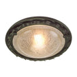 Olivia 1 Light Flush - Black/Gold - Comet Lighting