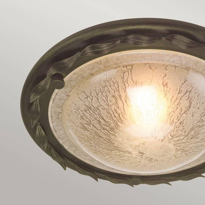 Olivia 1 Light Flush - Black/Gold - Comet Lighting