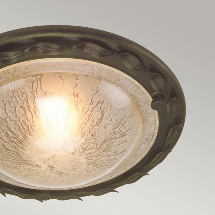 Olivia 1 Light Flush - Black/Gold - Comet Lighting