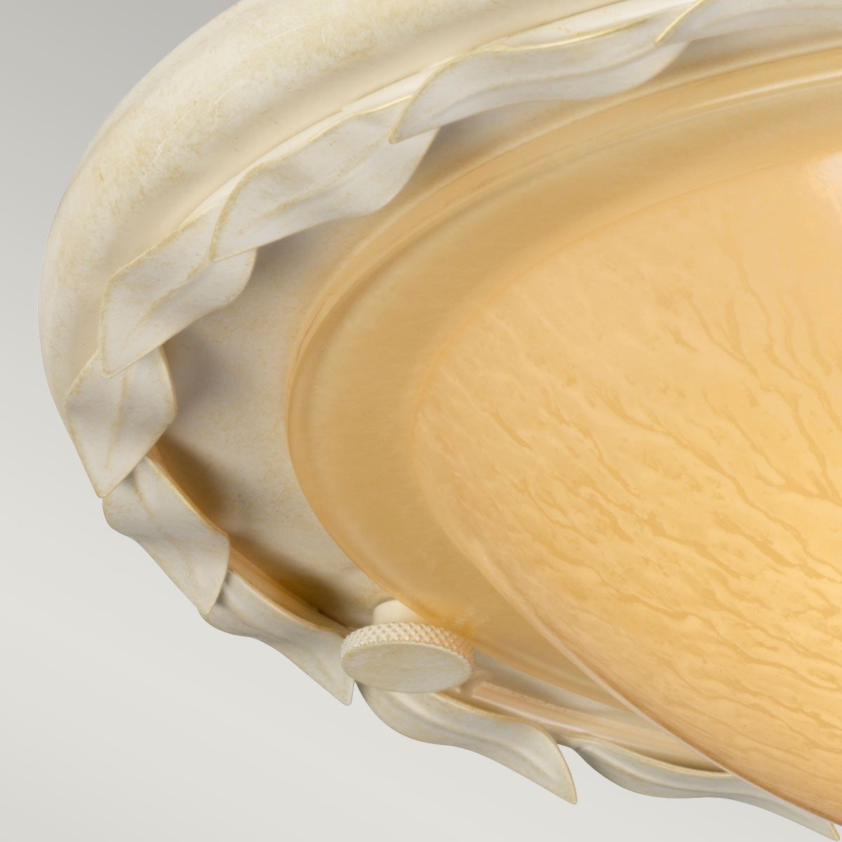 Olivia 1 Light Flush - Ivory/Gold - Comet Lighting