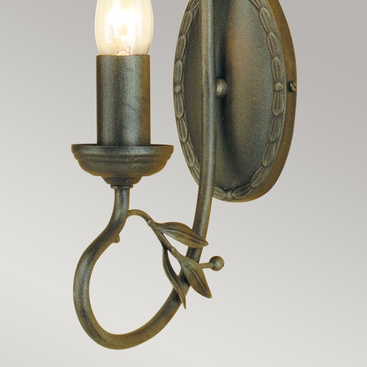 Olivia 1 Light Wall Light - Black/Gold - Comet Lighting