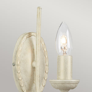 Olivia 1 Light Wall Light - Ivory/Gold - Comet Lighting