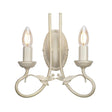 Olivia 2 Light Wall Light - Ivory/Gold - Comet Lighting