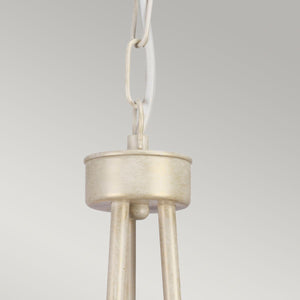Olivia 3 Light Chandelier - Ivory/Gold - Comet Lighting