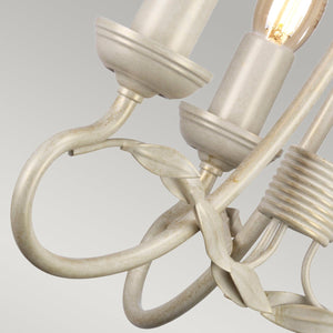 Olivia 3 Light Chandelier - Ivory/Gold - Comet Lighting