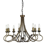 Olivia 8-Light Chandelier Black/Gold - Comet Lighting