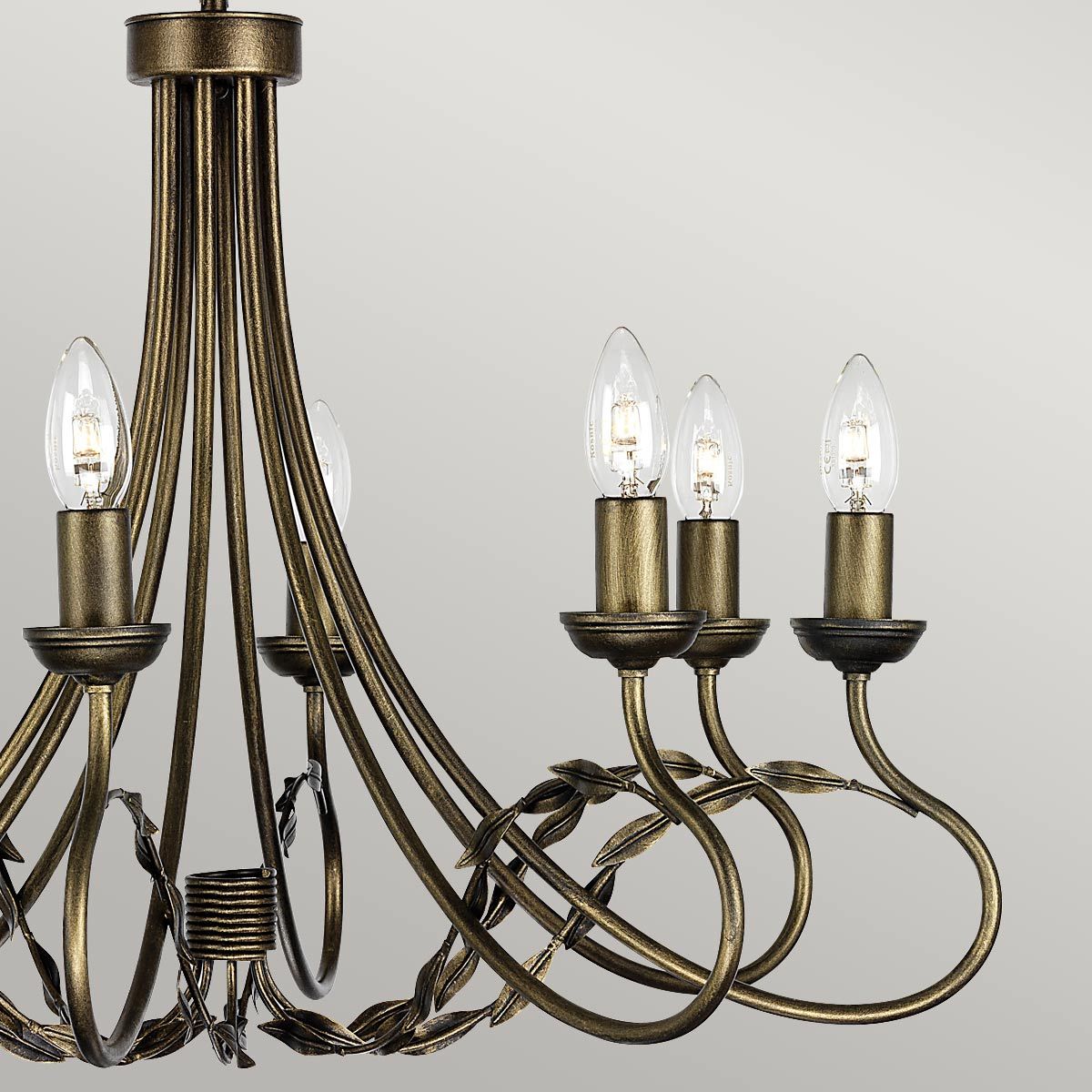 Olivia 8-Light Chandelier Black/Gold - Comet Lighting