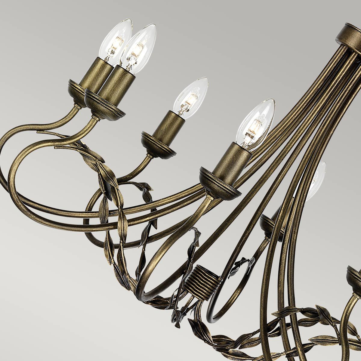 Olivia 8-Light Chandelier Black/Gold - Comet Lighting