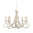 Olivia 8-Light Chandelier Ivory/Gold - Comet Lighting