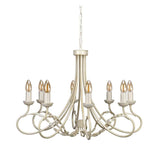 Olivia 8-Light Chandelier Ivory/Gold - Comet Lighting