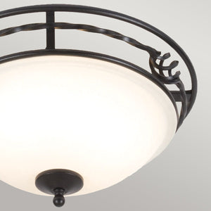 Pembroke 2 Light Flush Light Style A - Black - Comet Lighting