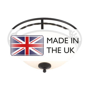 Pembroke 2 Light Flush Light Style A - Black - Comet Lighting