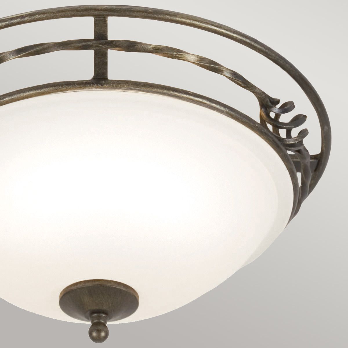 Pembroke 2 Light Flush Light Style A - Black/Gold - Comet Lighting