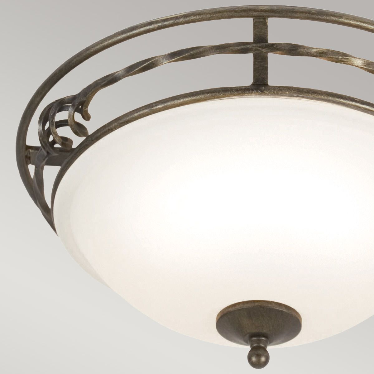 Pembroke 2 Light Flush Light Style A - Black/Gold - Comet Lighting