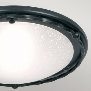 Pembroke 1 Light Flush Light Style B - Black - Comet Lighting