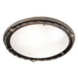Pembroke 1 Light Flush Light Style B - Black/Gold - Comet Lighting