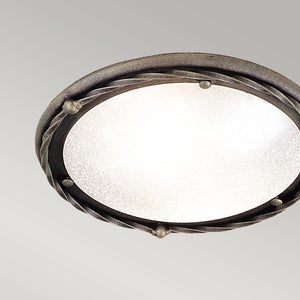 Pembroke 1 Light Flush Light Style B - Black/Gold - Comet Lighting