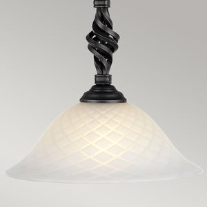 Pembroke 1 Light Pendant - Black - Comet Lighting