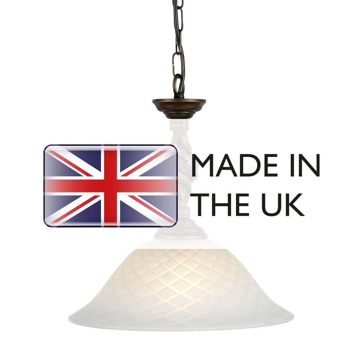 Pembroke 1 Light Pendant - Black/Gold - Comet Lighting