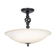Pembroke 3 Light Semi-Flush - Black - Comet Lighting