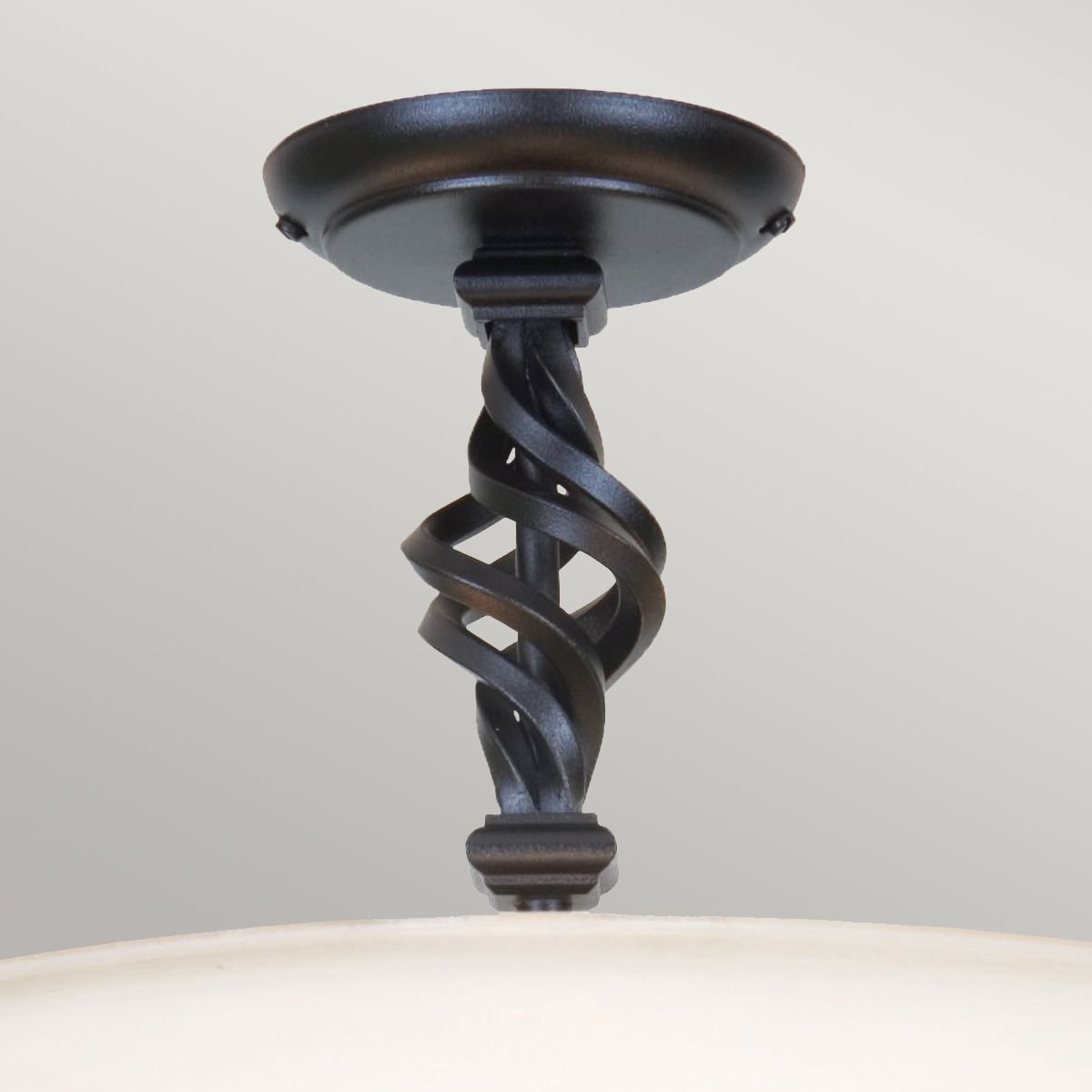 Pembroke 3 Light Semi-Flush - Black - Comet Lighting