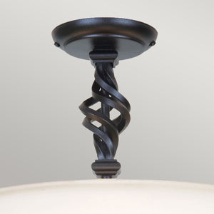Pembroke 3 Light Semi-Flush - Black - Comet Lighting