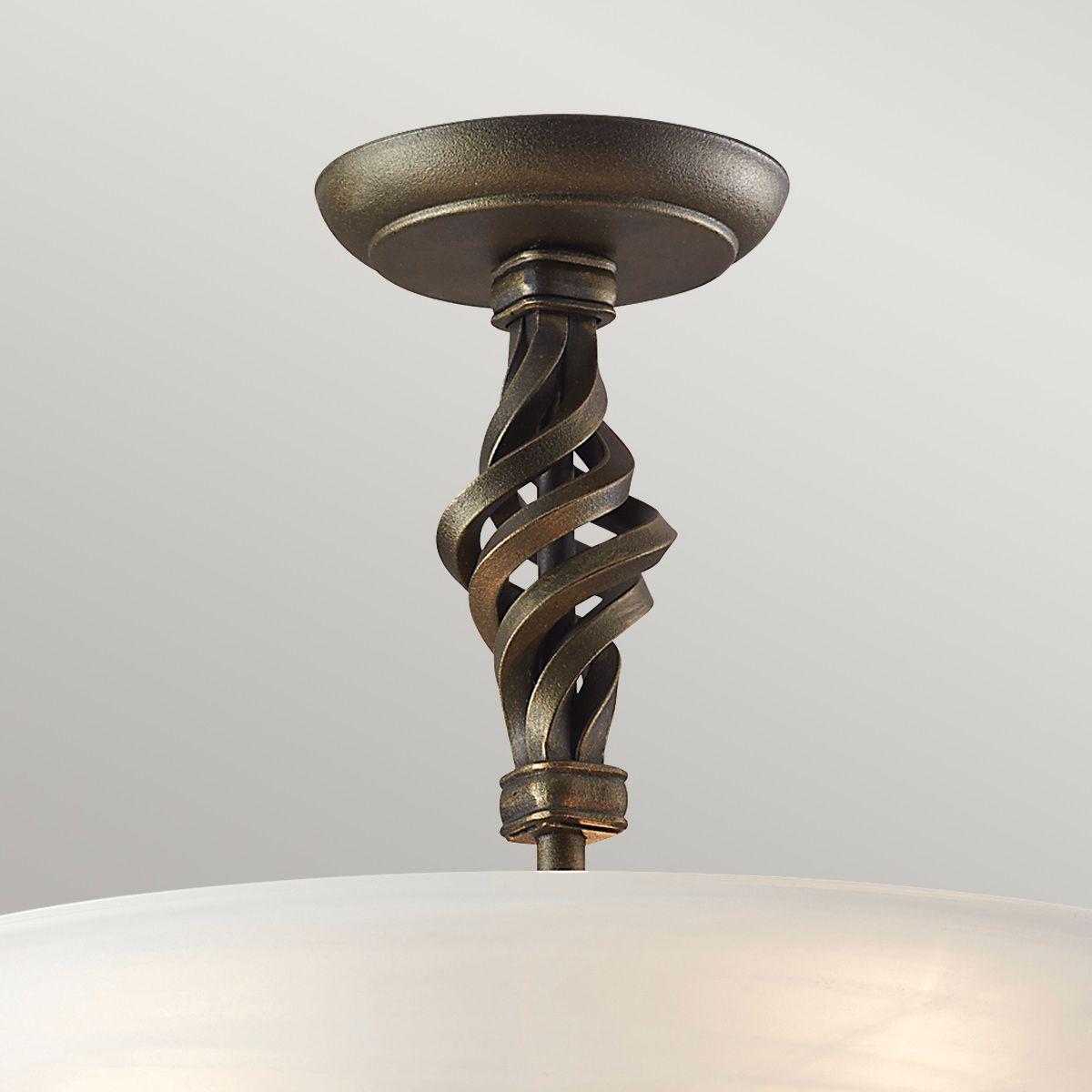 Pembroke 3 Light Semi-Flush - Black/Gold - Comet Lighting