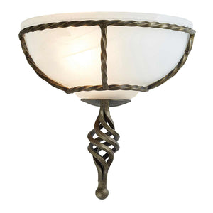 Pembroke 1 Light Wall Uplighter - Black/Gold - Comet Lighting