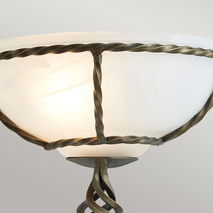 Pembroke 1 Light Wall Uplighter - Black/Gold - Comet Lighting