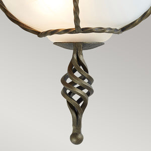 Pembroke 1 Light Wall Uplighter - Black/Gold - Comet Lighting