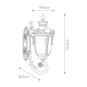 Philadelphia 1 Light Medium Wall Lantern - Old Bronze - Comet Lighting