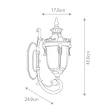 Philadelphia 1 Light Small Wall Lantern -  Old Bronze - Comet Lighting