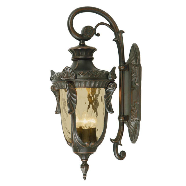 Philadelphia 3 Light Large Down Wall Lantern - Old Bronze - Comet Lighting