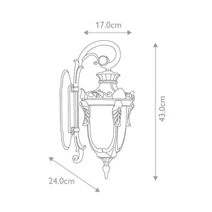 Philadelphia 1 Light Small Down Wall Lantern - Old Bronze - Comet Lighting