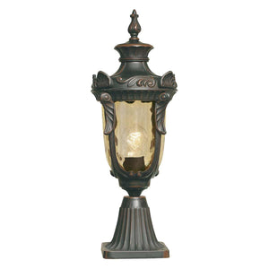 Philadelphia 1 Light Medium Pedestal - Old Bronze - Comet Lighting