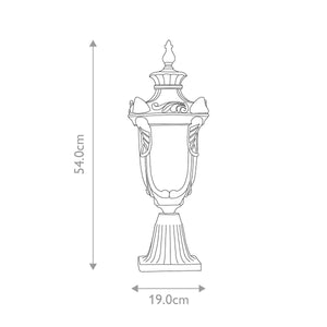 Philadelphia 1 Light Medium Pedestal - Old Bronze - Comet Lighting