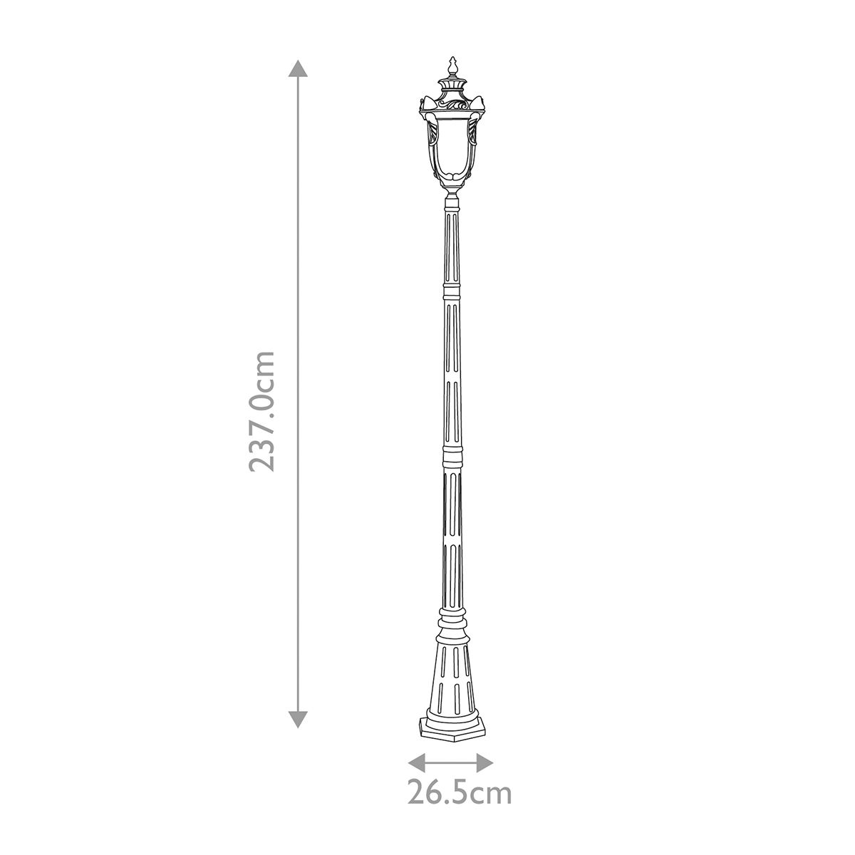 Philadelphia 3 Light Large Lamp Post - Old Bronze - Comet Lighting