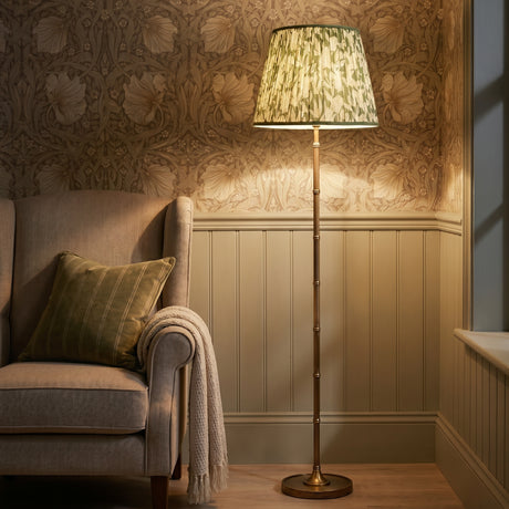 AARTIN Pixie Metal Floor Lamp With Mint Blossom Lampshade