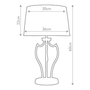 Pimlico 1 Light Table Lamp - Dark Bronze - Comet Lighting
