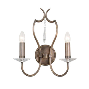 Pimlico 2 Light Wall Light - Dark Bronze - Comet Lighting