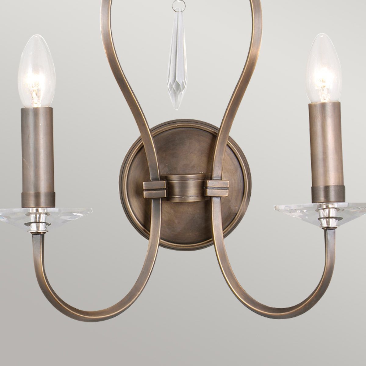 Pimlico 2 Light Wall Light - Dark Bronze