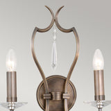 Pimlico 2 Light Wall Light - Dark Bronze