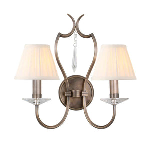 Pimlico 2 Light Wall Light - Dark Bronze - Comet Lighting