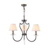 Pimlico 3 Light Chandelier - Dark Bronze